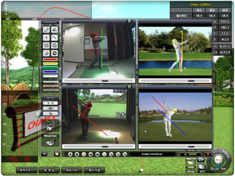 Công nghệ từ thương hiệu OKONGOLF cho phép so sánh vòng Swing chuẩn với video Swing của người chơi