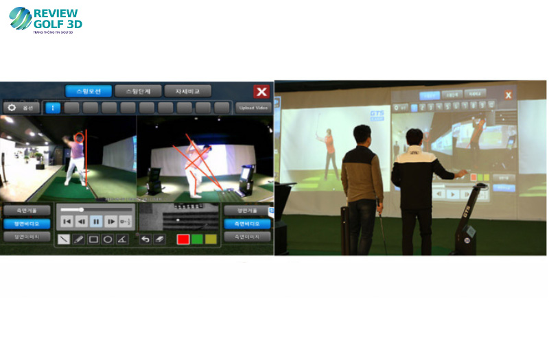 Tính năng điều chỉnh swing cho người dùng ở phòng golf 3D GTS