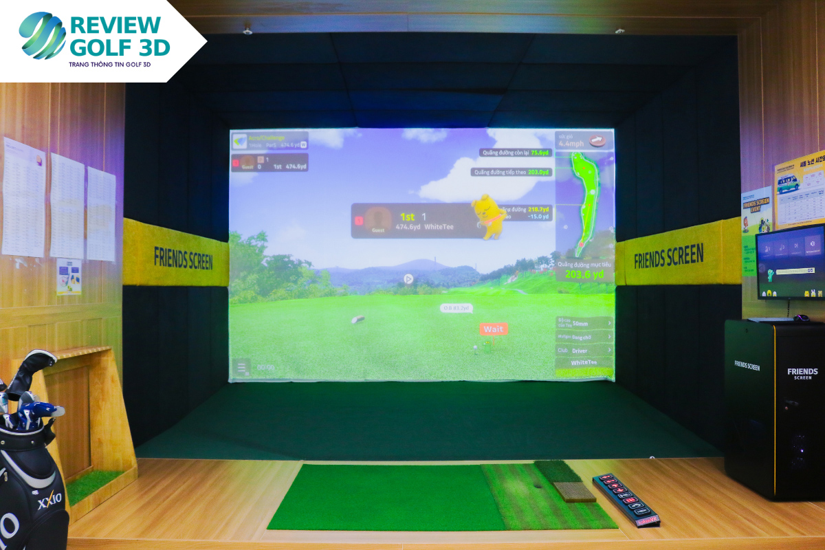 Toàn cảnh phòng golf 3D Kakao VX Tup Vision 2 với 11 thiết bị hiện đại