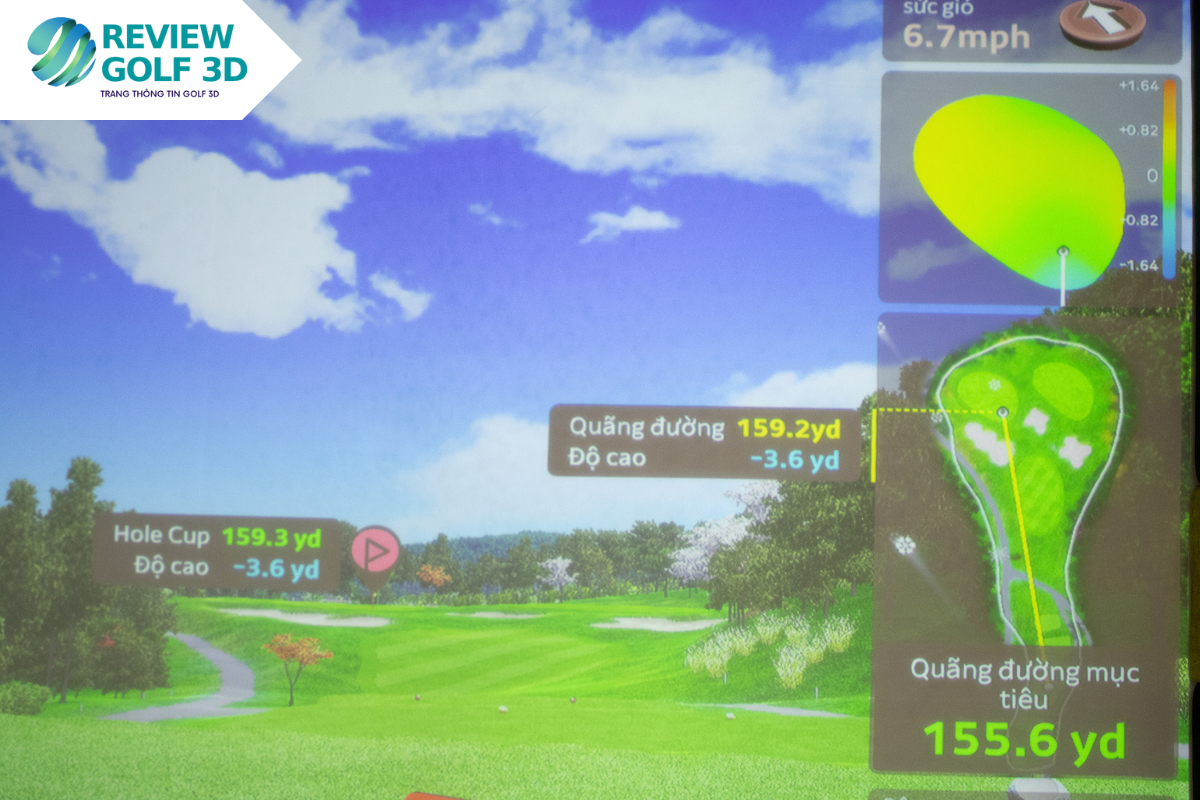 Bản đồ 200 sân golf được mô phỏng rõ nét, sinh động